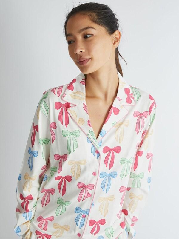 Seraphine Skinnydip White Multicolour Bow Pyjama Set
