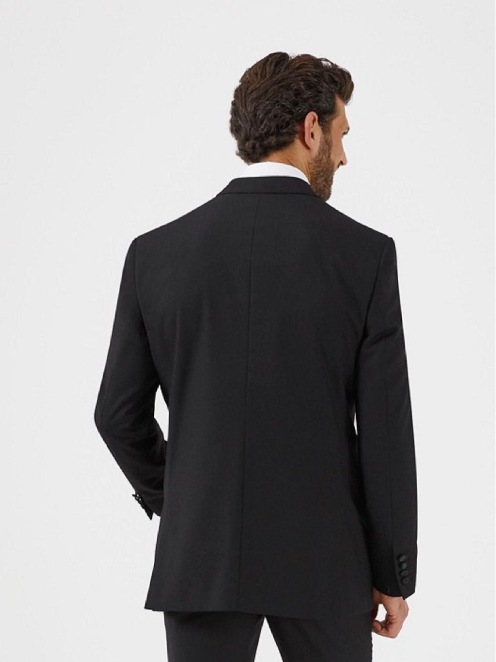 seraphine Skopes Black Double Breasted Sinatra Fit Dinner Suit Jacket