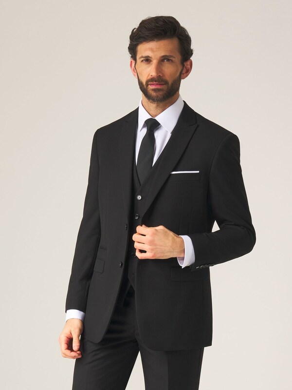 seraphine Skopes Black Tailored Fit Madrid Suit: Jacket
