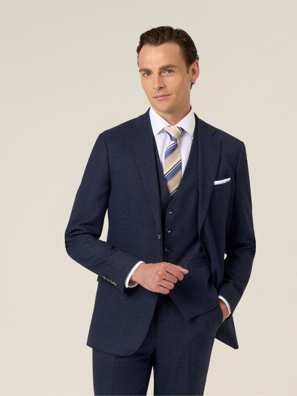 Seraphine Skopes Blue Boyd Puppytooth Tailored Fit Suit Jacket