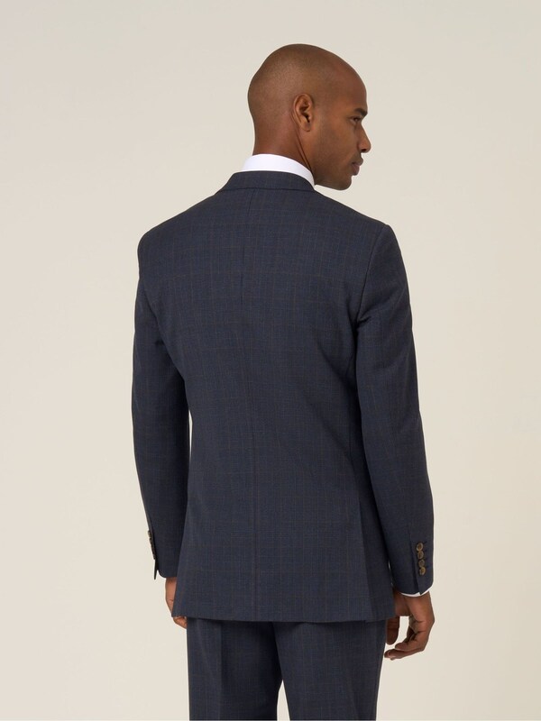 Seraphine Skopes Blue Elijah Tailored Fit Check Suit Jacket