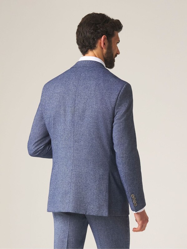 Seraphine Skopes Blue Single Breasted Jude Tweed Tailored Fit Suit Jacket
