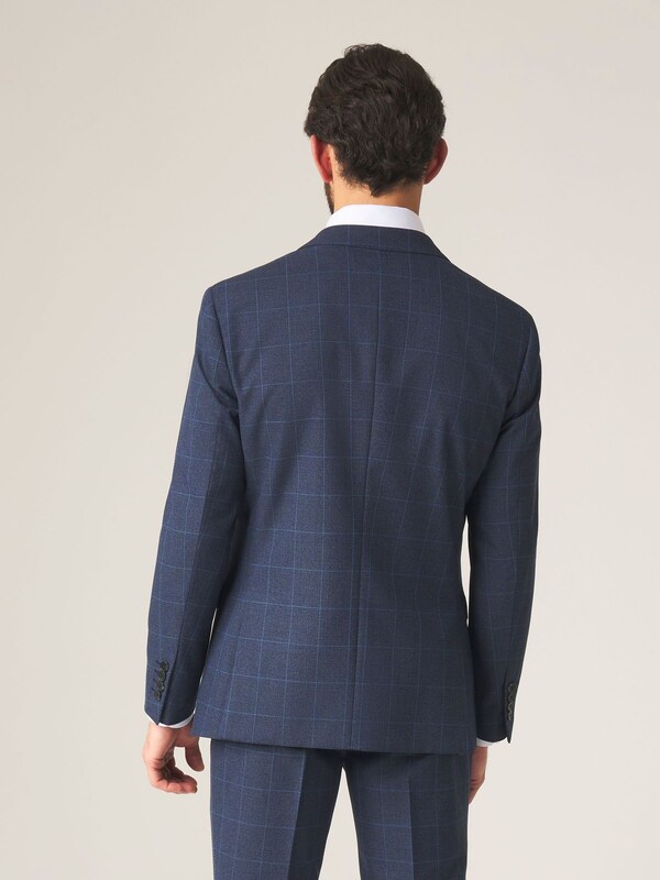 Seraphine Skopes Blue Slim Fit Fit Anello Check Suit Jacket