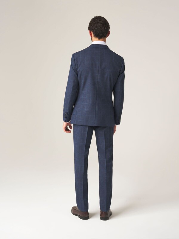 Seraphine Skopes Blue Slim Fit Fit Anello Check Suit Jacket