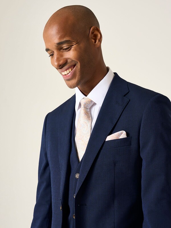 Seraphine Skopes Blue Tailored Fit Caspian Stretch Look Suit Jacket