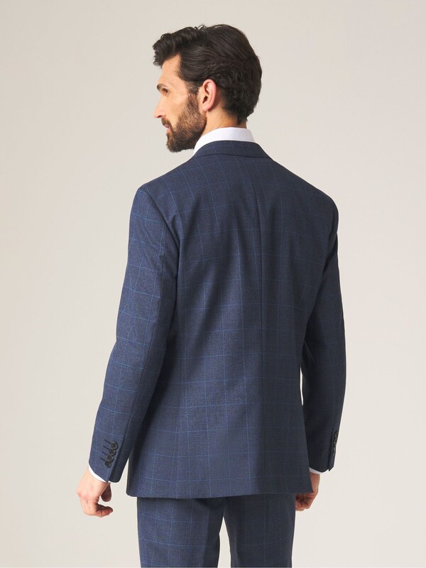 Seraphine Skopes Blue Tailored Fit Fit Anello Check Suit Jacket