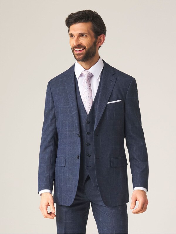 seraphine Skopes Blue Tailored Fit Fit Anello Check Suit Jacket seraphine Skopes Blue Tailored Fit Fit Anello Check Suit Jacket