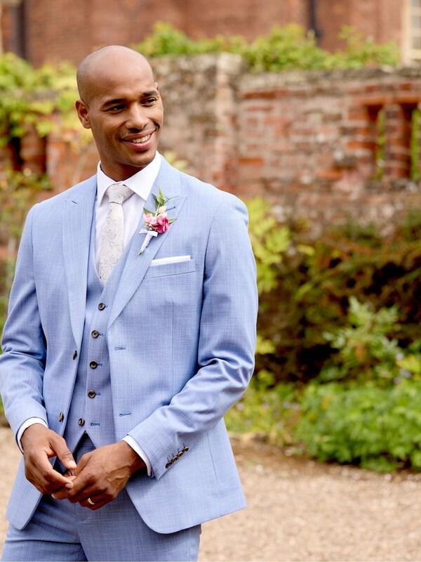 seraphine Skopes Blue Tailored Fit Tailored Fit Redding Suit Jacket