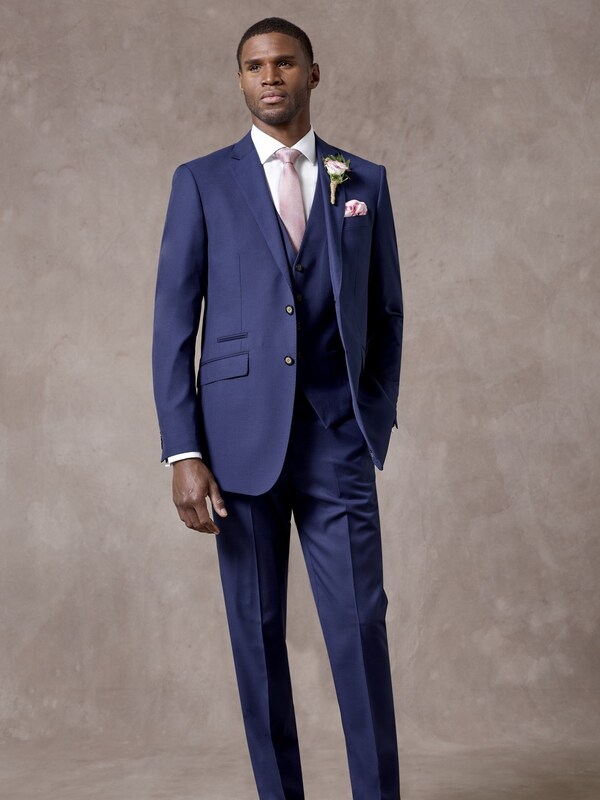 Seraphine Skopes Blue Tailored Fit Wool Blend Joss Suit Jacket