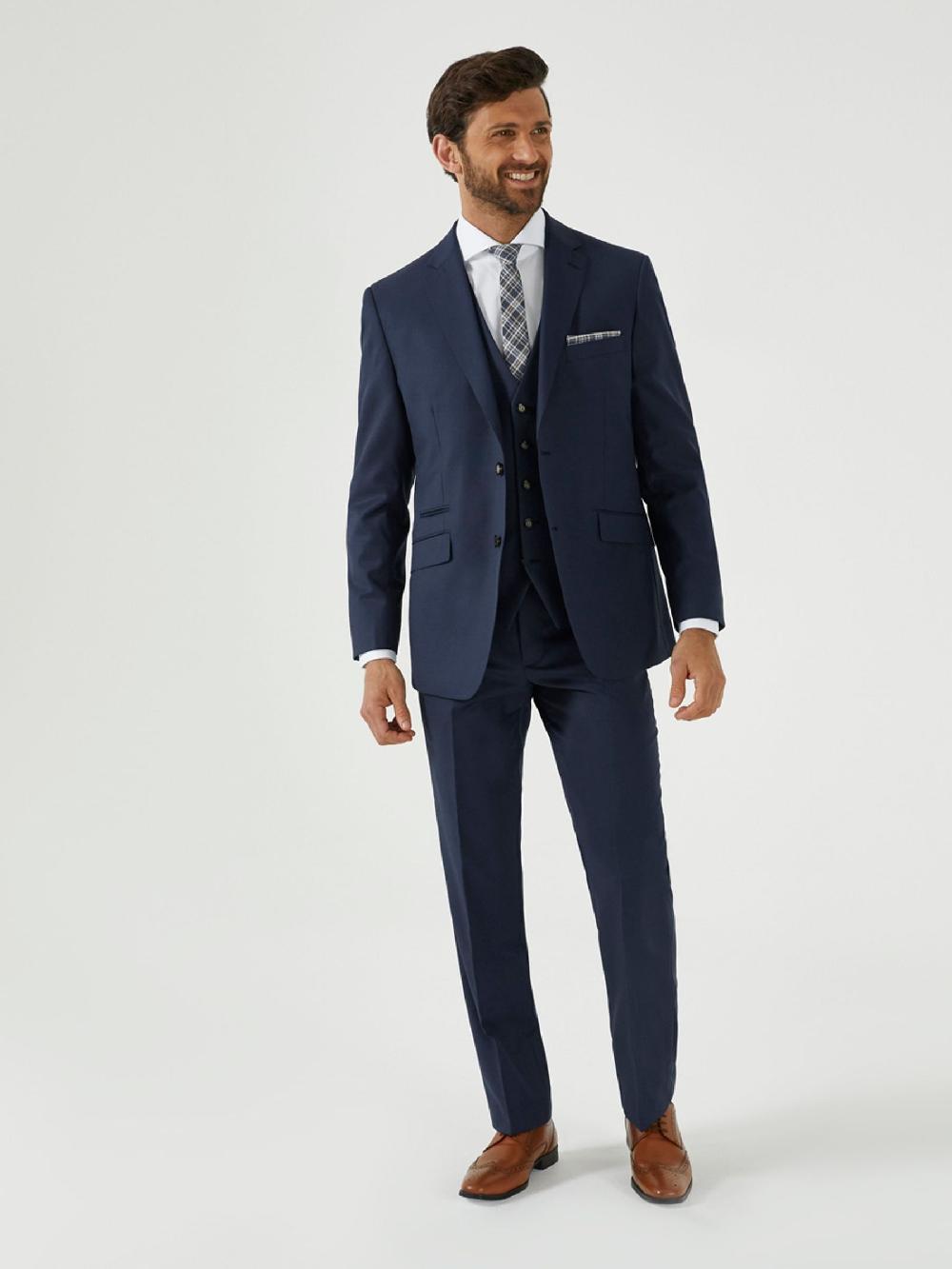seraphine Skopes Blue Tailored Fit Wool Blend Joss Suit Jacket