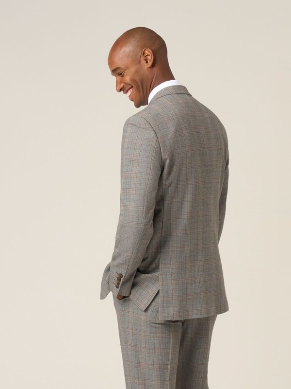 Seraphine Skopes Brown Haley Tailored Fit Check Suit Jacket