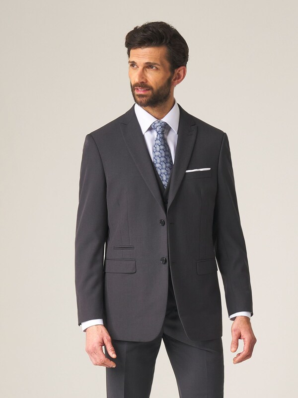 seraphine Skopes Dark Grey Tailored Fit Madrid Suit: Jacket