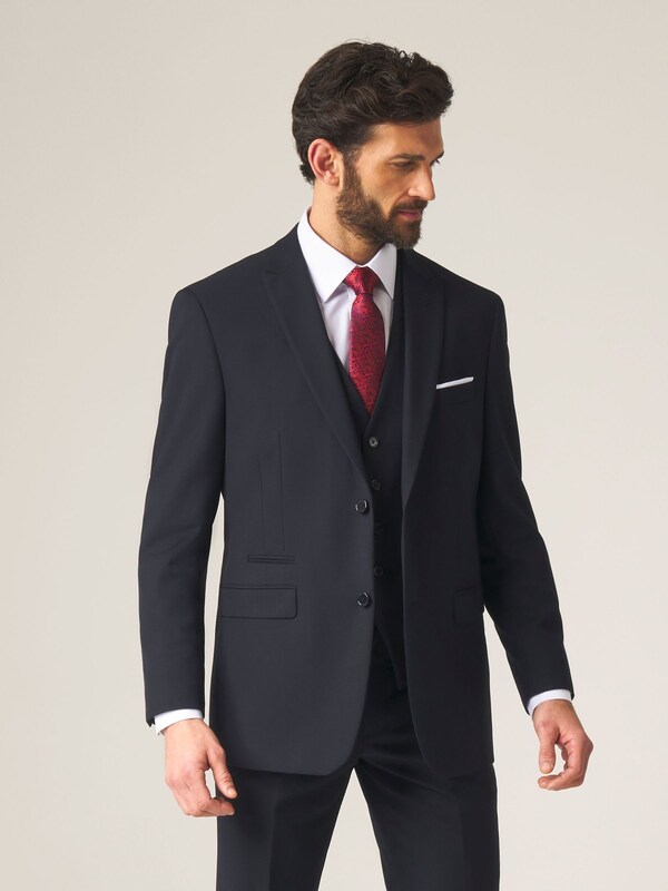 seraphine Skopes Dark Navy Blue Tailored Fit Madrid Suit: Jacket