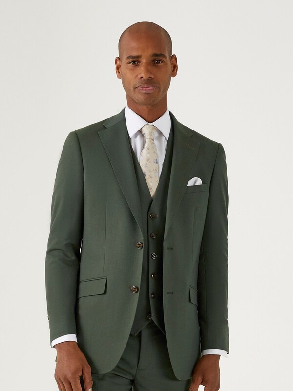Seraphine Skopes Green Tailored Fit Harvey Suit: Jacket