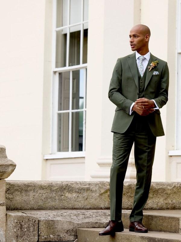 Seraphine Skopes Green Tailored Fit Harvey Suit: Jacket