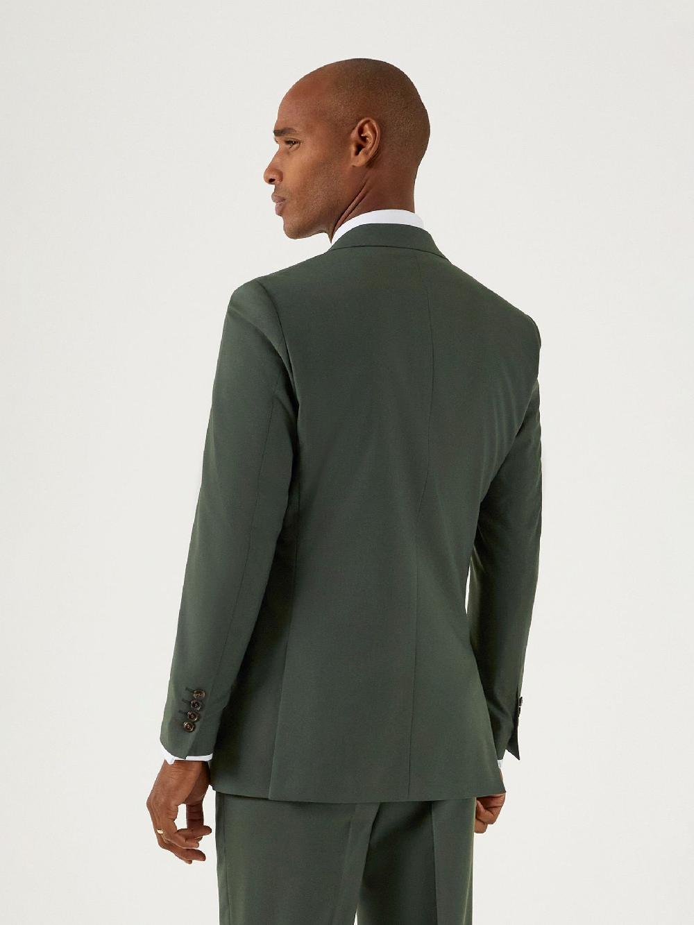 seraphine Skopes Green Tailored Fit Harvey Suit: Jacket