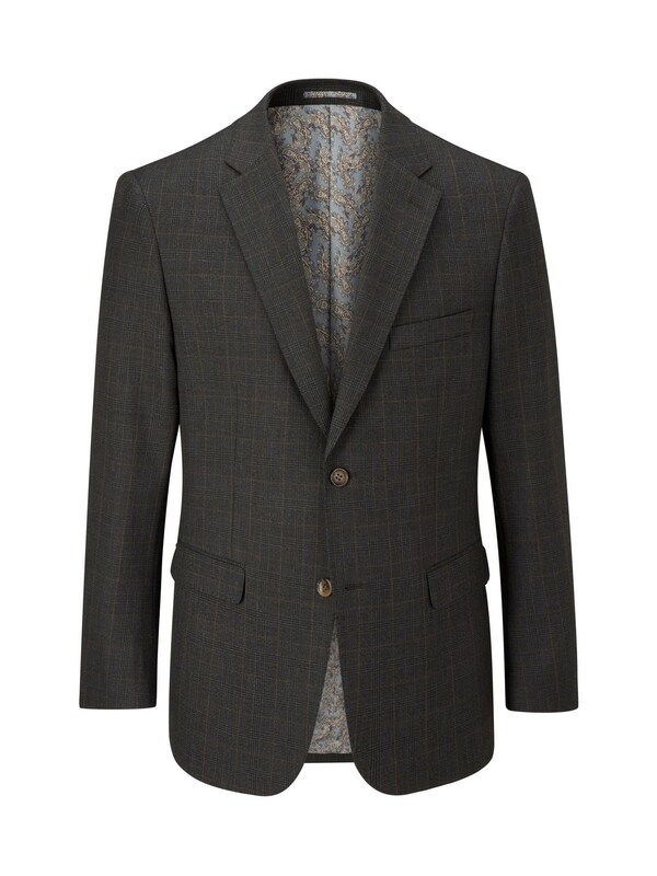 Seraphine Skopes Grey Elijah Tailored Fit Check Suit Jacket