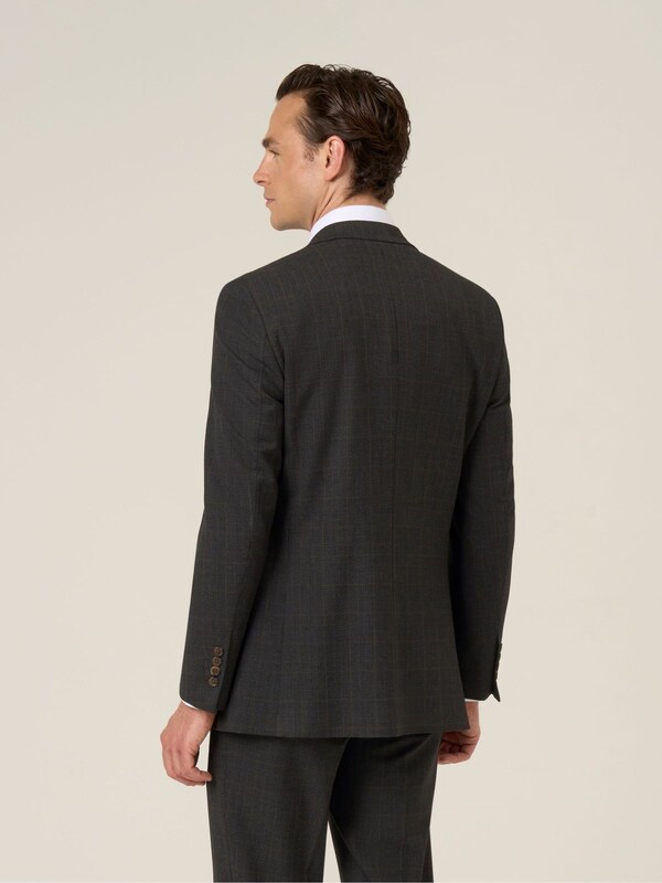 seraphine Skopes Grey Elijah Tailored Fit Check Suit Jacket