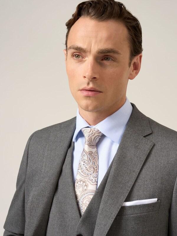 Seraphine Skopes Grey Liston Tailored Fit Flannel Suit Jacket