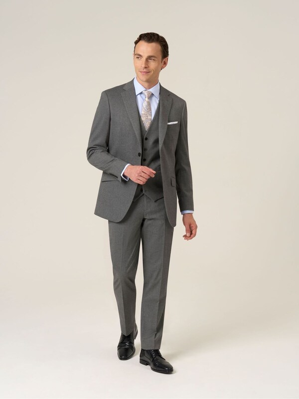 Seraphine Skopes Grey Liston Tailored Fit Flannel Suit Jacket