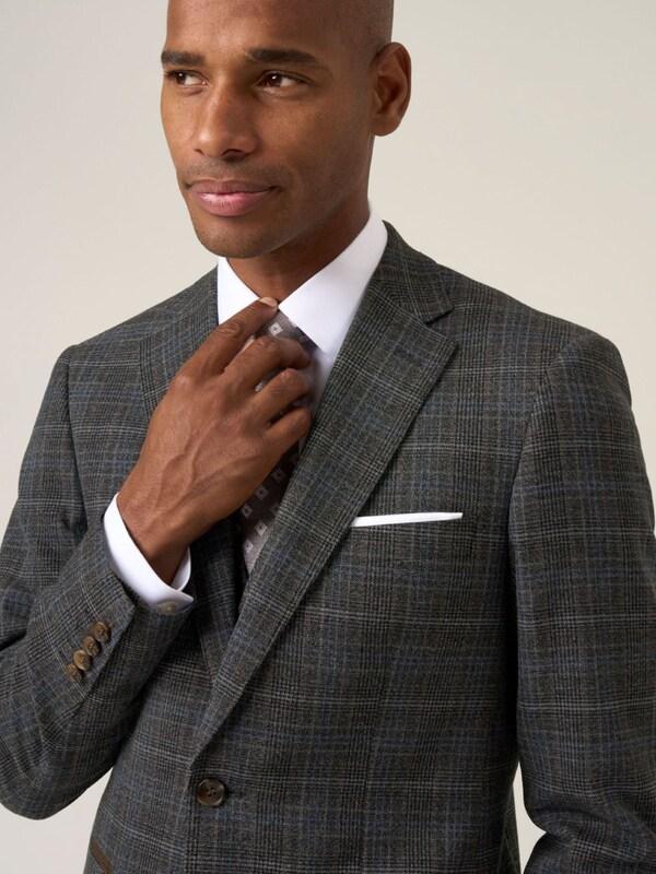 Seraphine Skopes Grey Margrave Tailored Fit Check Suit Jacket