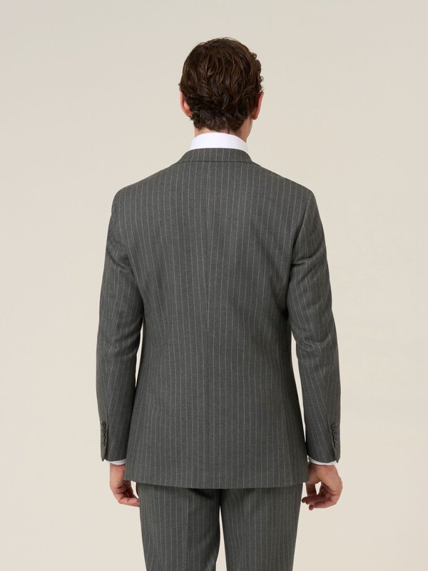 seraphine Skopes Grey Single Breasted Cassius Tailored Fit Stripe Suit Jacket