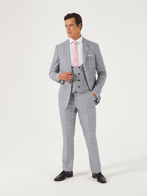 seraphine Skopes Grey Slim Fit Fit Anello Check Suit Jacket seraphine Skopes Grey Slim Fit Fit Anello Check Suit Jacket