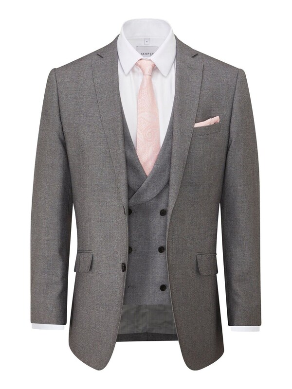 Seraphine Skopes Light Grey Slim Fit Harcourt Suit Jacket