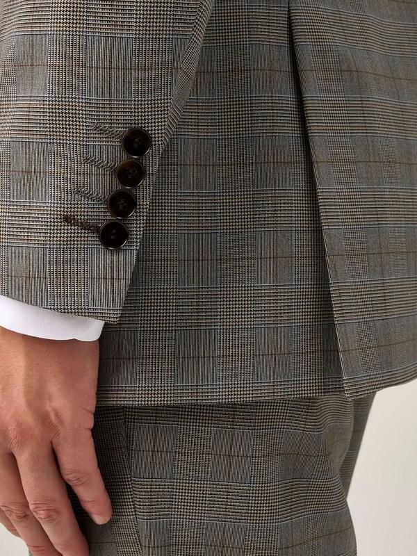 Seraphine Skopes Natural Maron Check Tailored Fit Suit Jacket