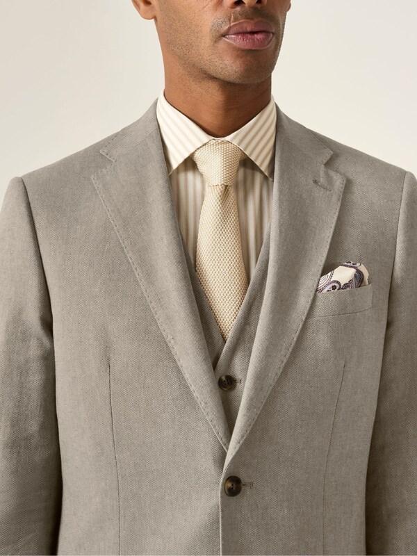 Seraphine Skopes Natural Tailored Fit Calvados Linen Blend Suit Jacket
