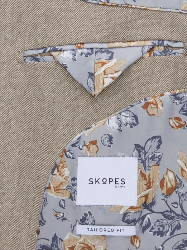 Seraphine Skopes Natural Tailored Fit Calvados Linen Blend Suit Jacket