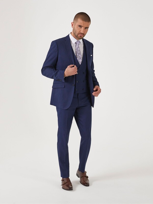 Seraphine Skopes Navy Blue Slim Fit Harcourt Suit Jacket