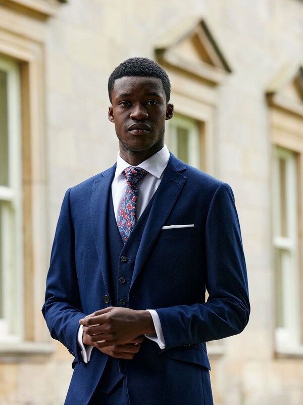 Seraphine Skopes Navy Blue Slim Fit Harcourt Suit Jacket