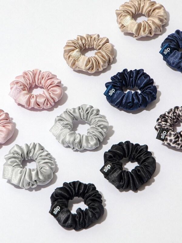Seraphine Slip Mini 100% Pure Silk Scrunchies 12 Pack