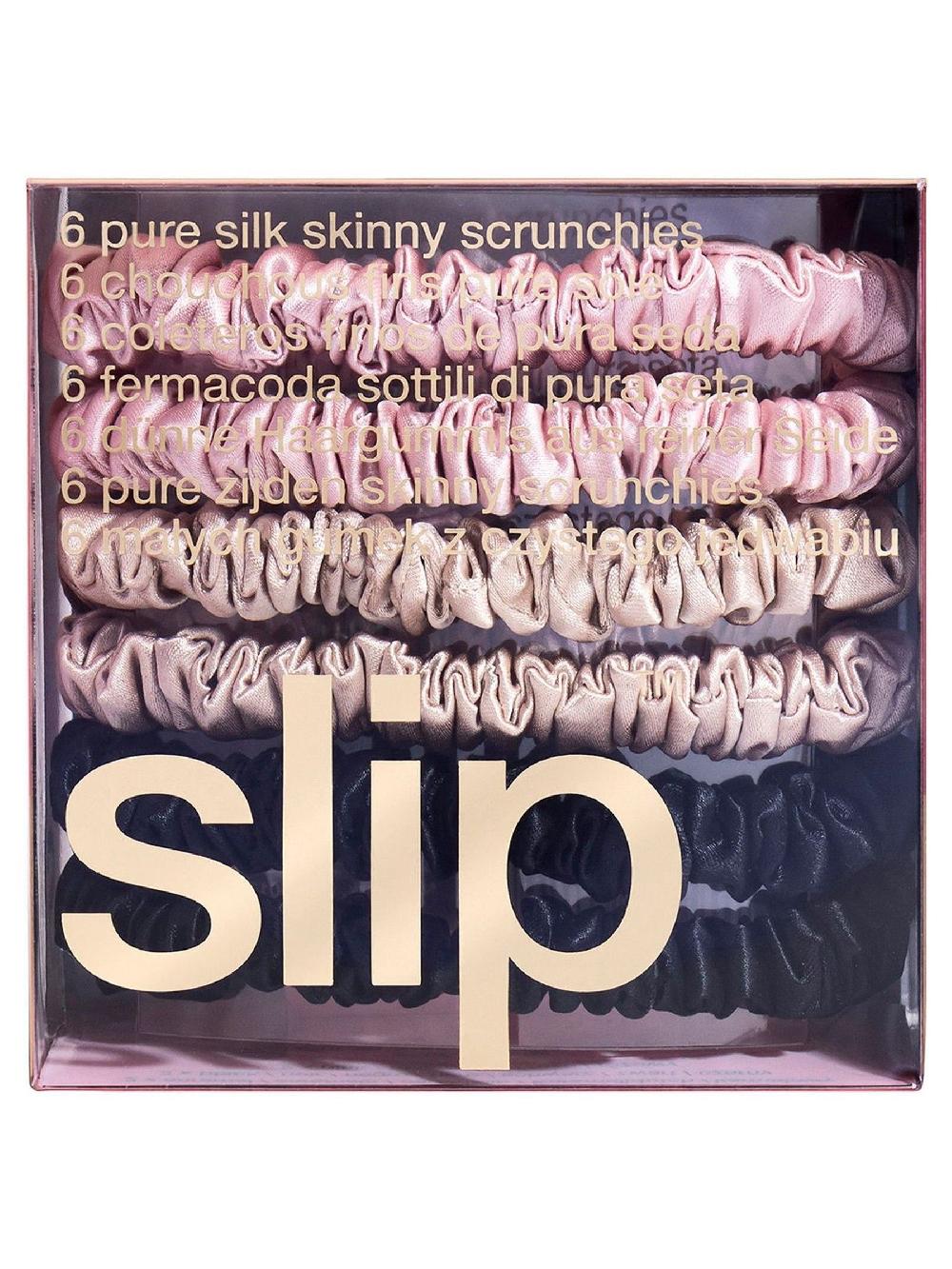 seraphine Slip Skinny 100% Pure Silk Scrunchies 6 Pack