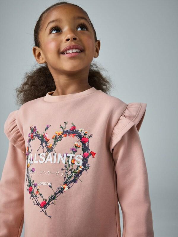 Seraphine SmALLSAINTS Mid Pink Frill Long Sleeve Top And Flared Leggings Younger Girl Set