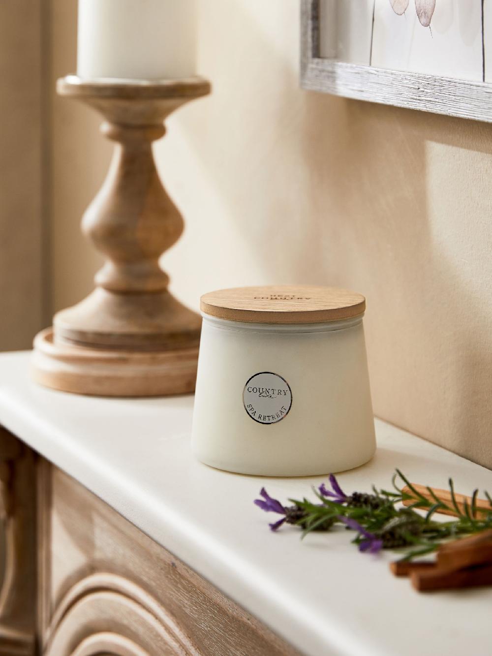 seraphine Spa Retreat Lavender and Geranium Country Luxe 1 Wick Candle