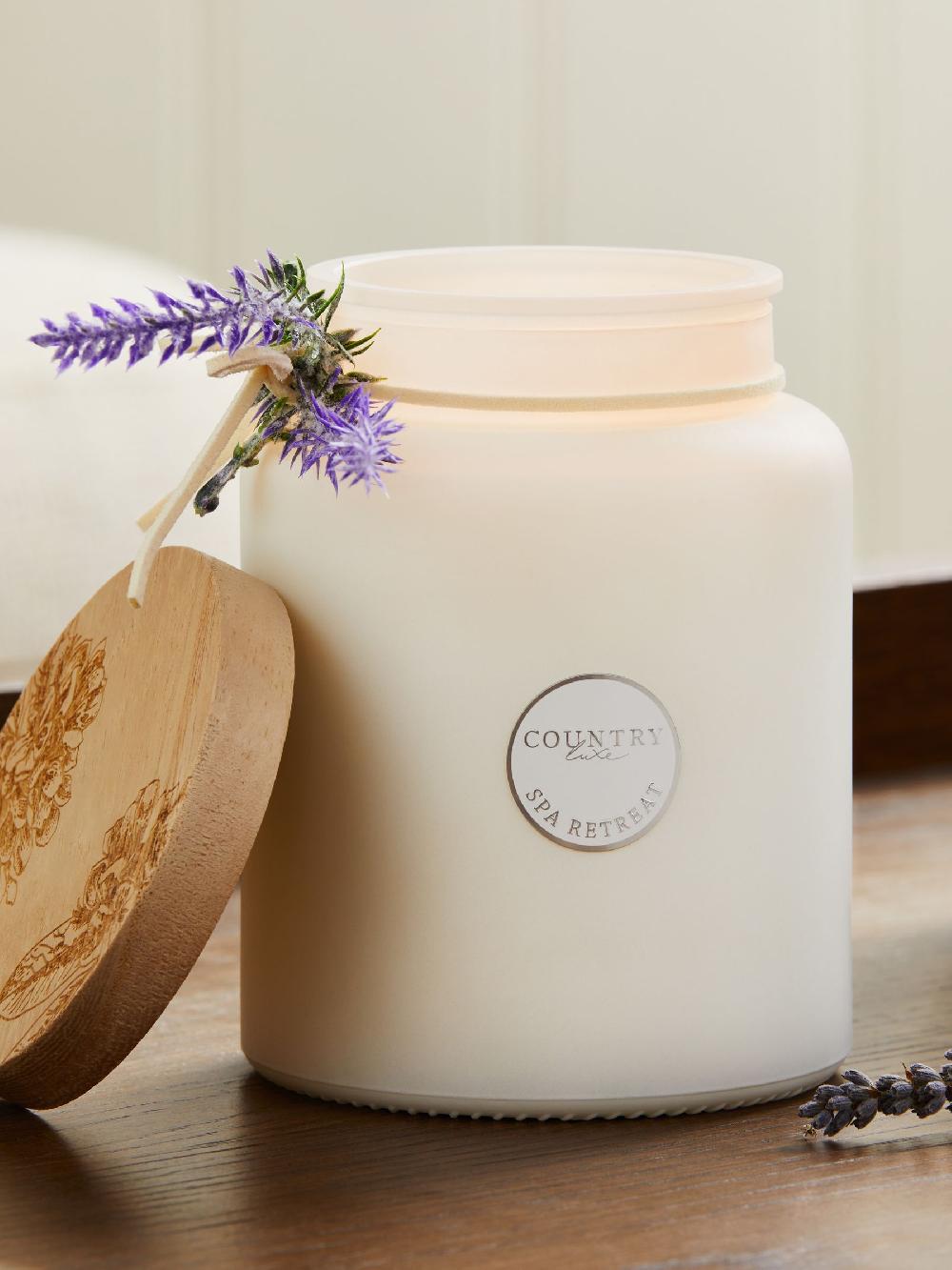 seraphine Spa Retreat Lavender and Geranium Country Luxe Jar Candle