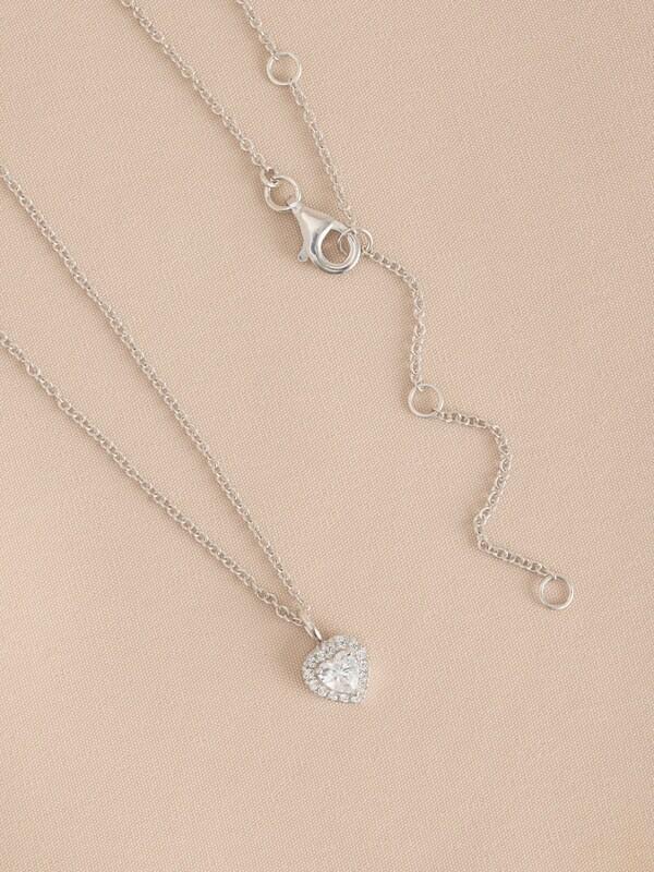 Seraphine Sterling Silver Birthstone Heart Pendant Necklace