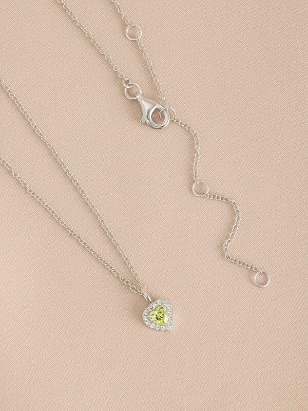 Seraphine Sterling Silver Birthstone Heart Pendant Necklace