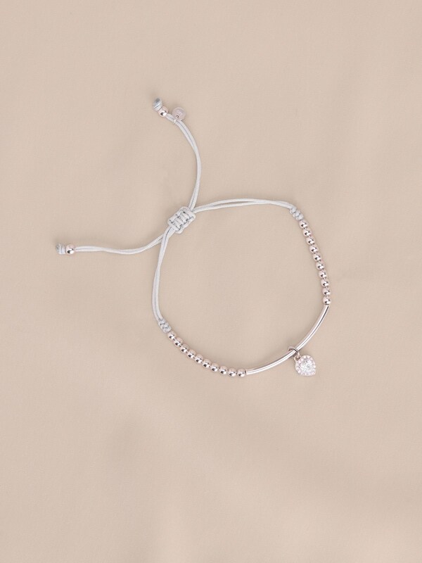 Seraphine Sterling Silver Birthstone Heart Pully Bracelet