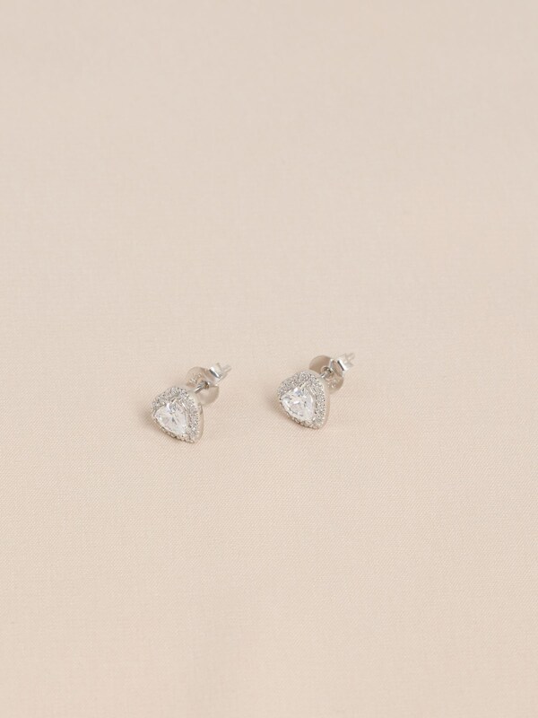 Seraphine Sterling Silver Birthstone Heart Stud Earrings