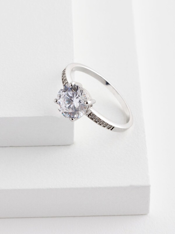 Seraphine Sterling Silver Cubic Zirconia Solitaire Ring