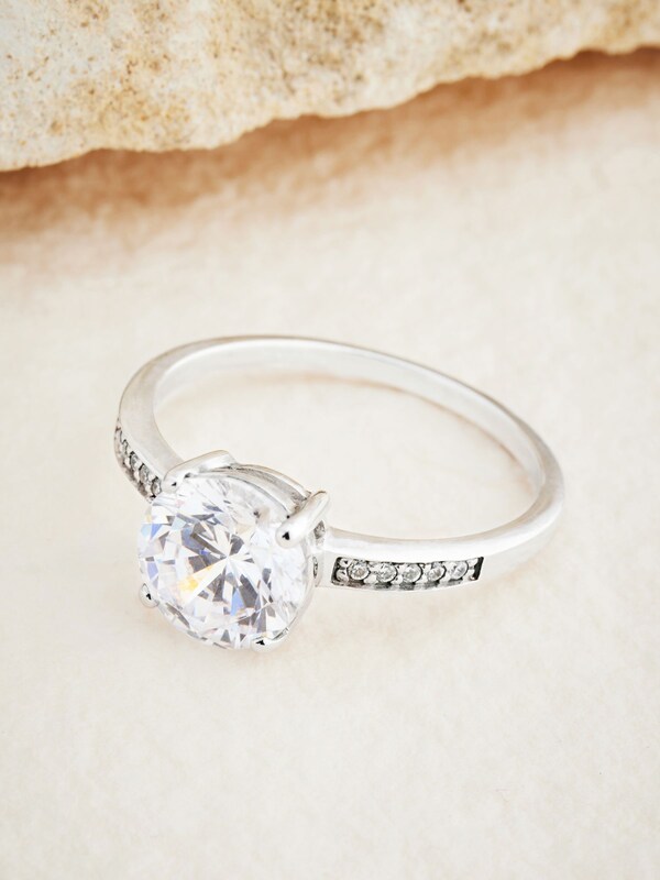 Seraphine Sterling Silver Cubic Zirconia Solitaire Ring