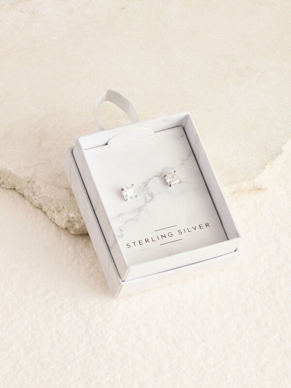 Seraphine Sterling Silver Cubic Zirconia Stud Earrings