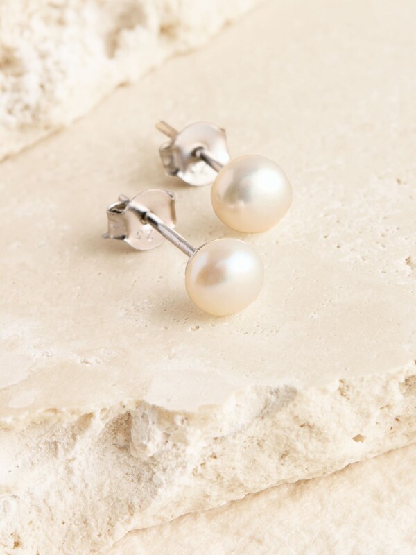 Seraphine Sterling Silver Freshwater Pearl Stud Earrings