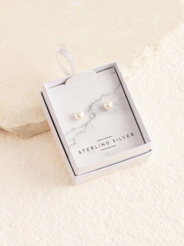 Seraphine Sterling Silver Freshwater Pearl Stud Earrings