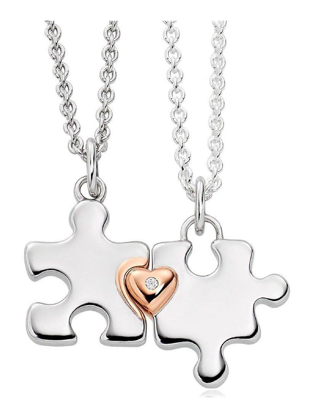 seraphine Sterling Silver Sterling Silver Jigsaw Necklace Set