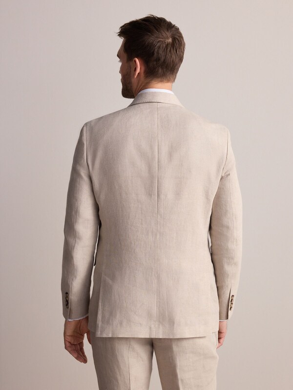 Seraphine Stone Slim Fit Leomaster Italian 100% Linen Suit Jacket