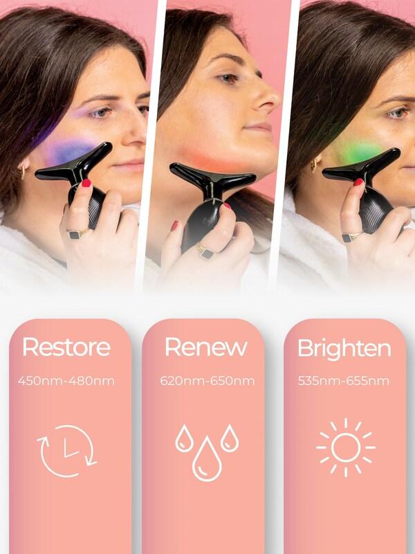 Seraphine Stylpro Fabulous Firmer LED Massaging Neck And Face Smoother Device